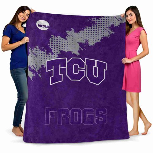 tcu horned frogs grunge texture purple blanket fashion forward