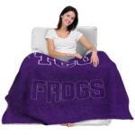 tcu horned frogs grunge texture purple blanket best selling