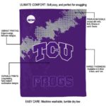 tcu horned frogs grunge texture purple blanket best selling