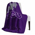 tcu horned frogs grunge texture purple blanket best selling