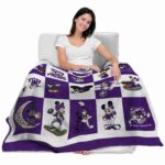 tcu horned frogs mickey minnie purple white blanket best selling