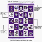 tcu horned frogs mickey minnie purple white blanket best selling