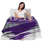 tcu horned frogs paint streaks purple white blanket best selling