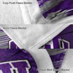 tcu horned frogs paint streaks purple white blanket best selling