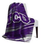 tcu horned frogs paint streaks purple white blanket best selling
