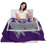 tcu horned frogs splatter effect purple blanket best selling