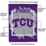 tcu horned frogs splatter effect purple blanket best selling