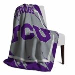 tcu horned frogs splatter effect purple blanket best selling