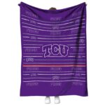 tcu horned frogs striped pattern purple blanket best selling