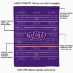 tcu horned frogs striped pattern purple blanket best selling