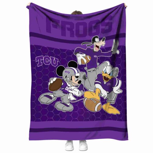 tcu horned frogs three musketeers purple blanket best selling