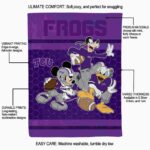 tcu horned frogs three musketeers purple blanket best selling