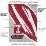 temple owls brushstrokes red white blanket best selling