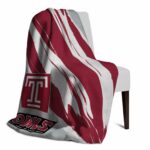 temple owls brushstrokes red white blanket best selling