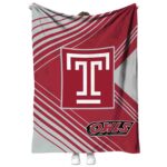 temple owls diagonal stripes red blanket best selling
