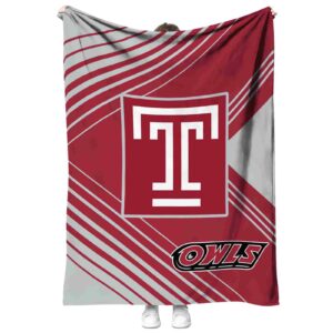 temple owls diagonal stripes red blanket best selling