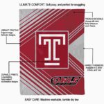 temple owls diagonal stripes red blanket new arrival