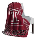 temple owls diagonal stripes red blanket top rated