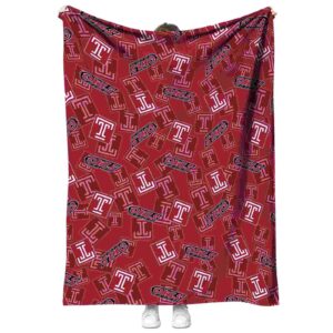 temple owls diehard fans red blanket best selling