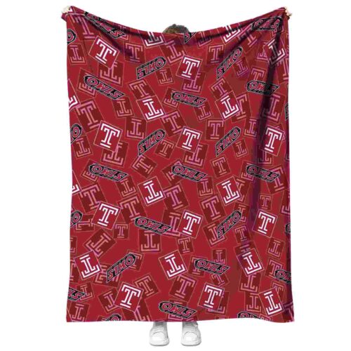 temple owls diehard fans red blanket best selling