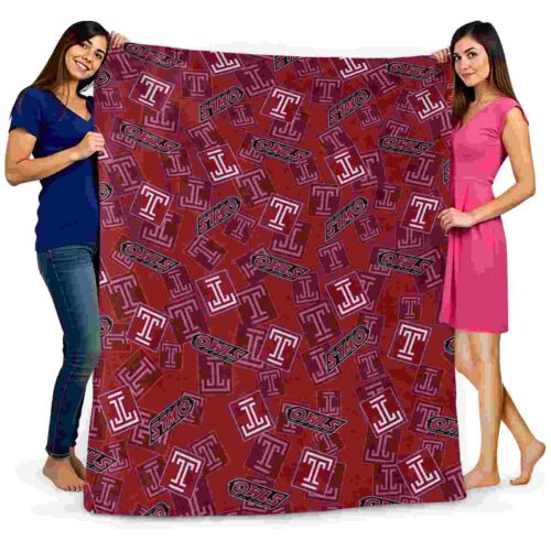 temple owls diehard fans red blanket fashion forward