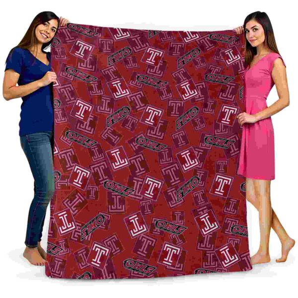 temple owls diehard fans red blanket fashion forward