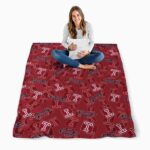 temple owls diehard fans red blanket high quality