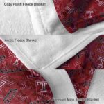 temple owls diehard fans red blanket premium grade