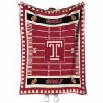 temple owls football field red blanket best selling