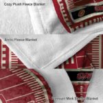 temple owls football field red blanket premium grade