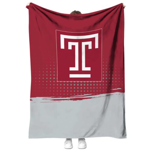 temple owls gradient dots red blanket best selling