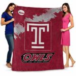 temple owls grunge texture red blanket best selling