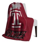 temple owls grunge texture red blanket best selling