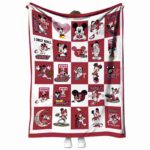 temple owls mickey minnie red white blanket best selling