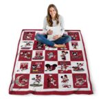 temple owls mickey minnie red white blanket best selling