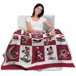 temple owls mickey minnie red white blanket best selling