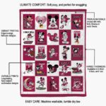 temple owls mickey minnie red white blanket best selling
