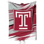 temple owls paint streaks red white blanket best selling
