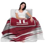 temple owls paint streaks red white blanket best selling