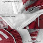 temple owls paint streaks red white blanket best selling