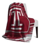 temple owls paint streaks red white blanket best selling