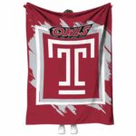 temple owls splatter effect red blanket best selling
