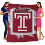 temple owls splatter effect red blanket best selling