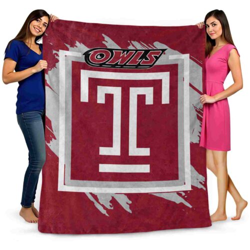 temple owls splatter effect red blanket fashion forward