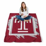 temple owls splatter effect red blanket best selling