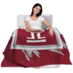 temple owls splatter effect red blanket best selling