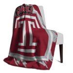 temple owls splatter effect red blanket best selling
