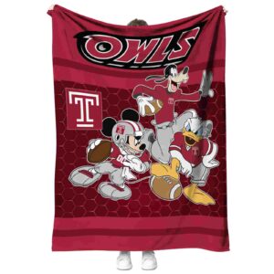 temple owls three musketeers red blanket best selling
