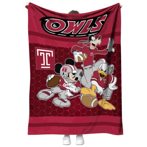 temple owls three musketeers red blanket best selling