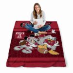 temple owls three musketeers red blanket high quality